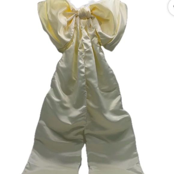 My Texas House JumboIvory Satin Bow 22x56